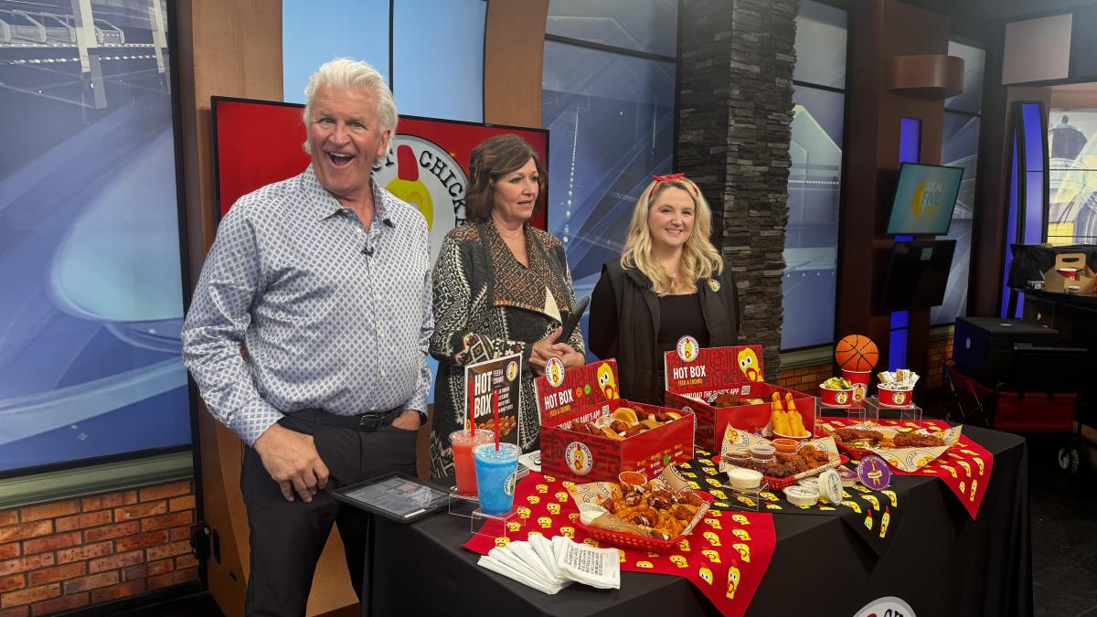 QDOBA Catering live in the WFRV Local 5 Live studio in Green Bay for a Big Game Giveaway segment